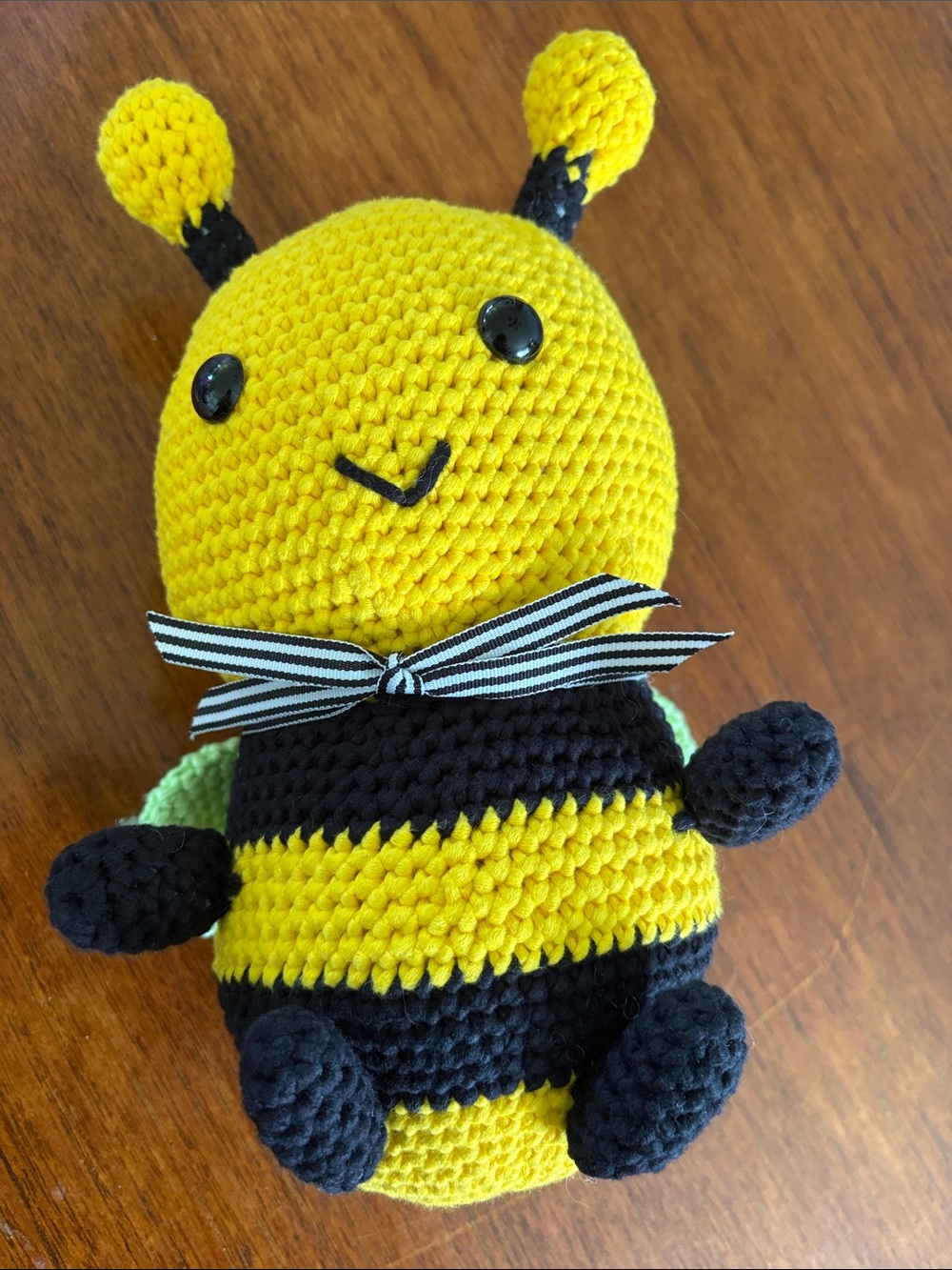 Handmade Crochet Bumblebee Plush - Yellow & Black